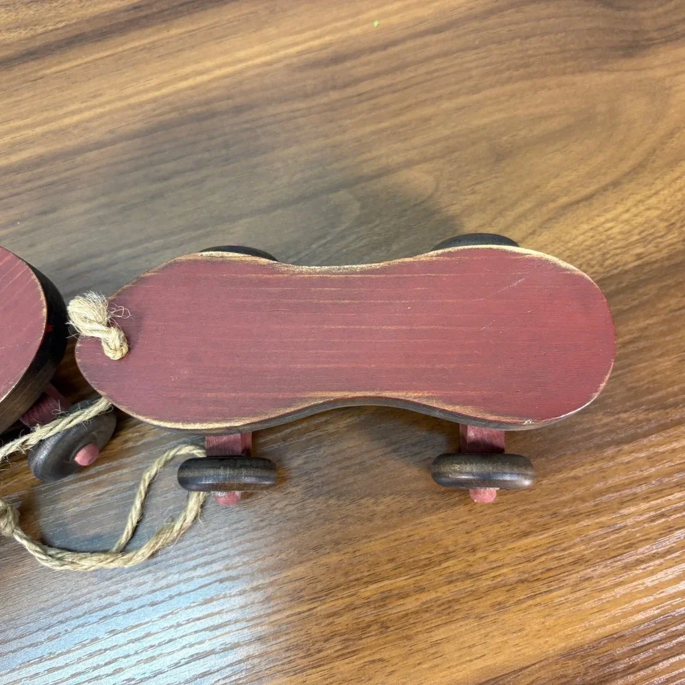 Antique Wooden Roller Skates for Pets‎ and Rope
